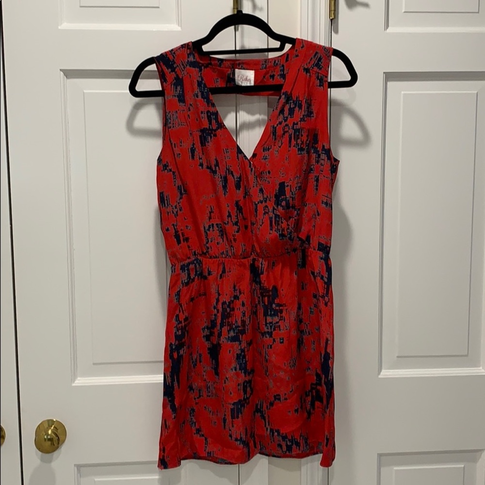 Blue and red Parker dress